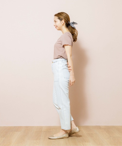 flower（フラワー）の「ギャザーフリルTシャツ（Tシャツ/カットソー・レディース・ホワイト/ブラウン/カーキ・FREE）」の12枚目の写真