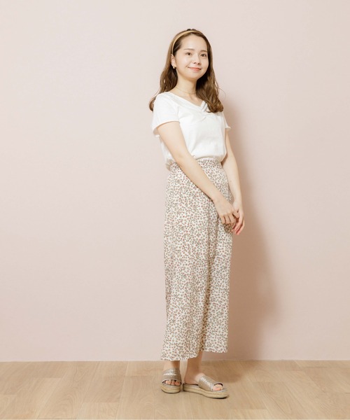 flower（フラワー）の「ギャザーフリルTシャツ（Tシャツ/カットソー・レディース・ホワイト/ブラウン/カーキ・FREE）」の10枚目の写真