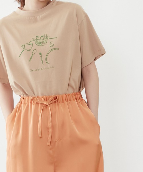 POU DOU DOU(プードゥドゥ)の「サテン裾フリルイージーパンツ(その他パンツ・レディース・カーキ/オレンジ/ブルー・3)」の10枚目の写真