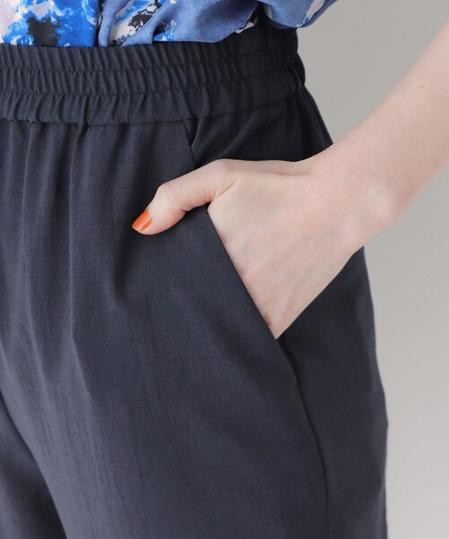 smart pink（スマートピンク）の「◆【手洗い可】リネンライクテーパードパンツ（その他パンツ・レディース・ネイビー/ダークグレー・07/11/09）」の4枚目の写真