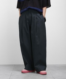 コットンワイドパンツ 薄手ロングパンツ■