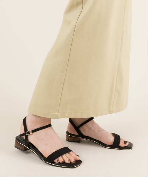 RANDA（ランダ）の「クリアヒールスクエアトゥサンダル（サンダル・レディース・ブラック/グリーン/ホワイト/ベージュ・L/LL/M/S）」の8枚目の写真