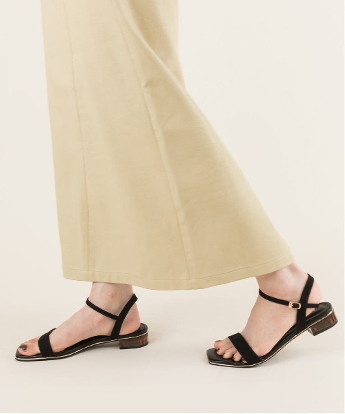 RANDA（ランダ）の「クリアヒールスクエアトゥサンダル（サンダル・レディース・ブラック/グリーン/ホワイト/ベージュ・L/LL/M/S）」の9枚目の写真