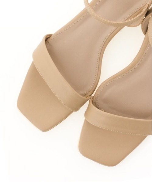 RANDA（ランダ）の「クリアヒールスクエアトゥサンダル（サンダル・レディース・ブラック/グリーン/ホワイト/ベージュ・L/LL/M/S）」の17枚目の写真