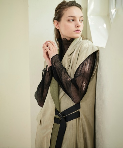 KOH.style コースタイル リネン風ジレ ロングベスト ベージュ【新品】 KOH.style（コースタイル）の「リネン風ジレ（その他アウター