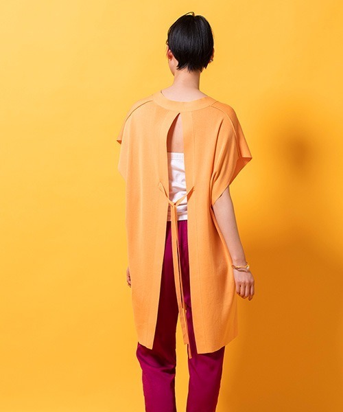 lautreamont BLEUBLANC(ロートレアモンブルーブラン)の「バックスリットニットプルオーバー(ニット/セーター・レディース・ベージュ/オレンジ・9号)」の22枚目の写真