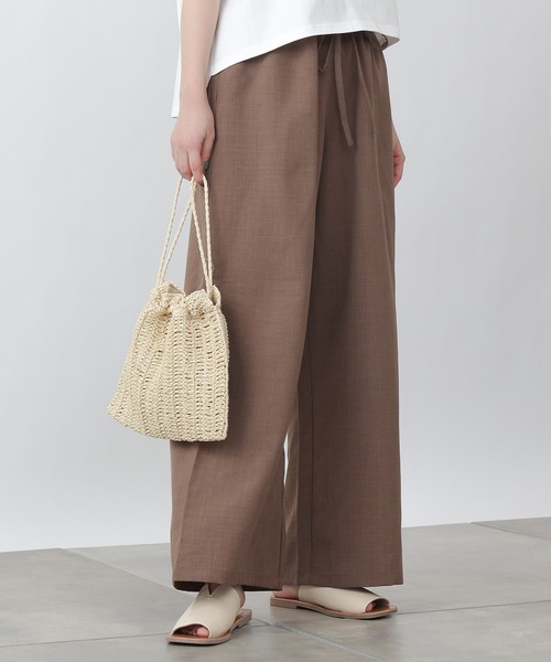 COLONY 2139（コロニートゥーワンスリーナイン）の「エステルスラブワイドイージーパンツ（その他パンツ・レディース・アイボリー/モカ/グレイッシュベージュ・FREE）」の3枚目の写真