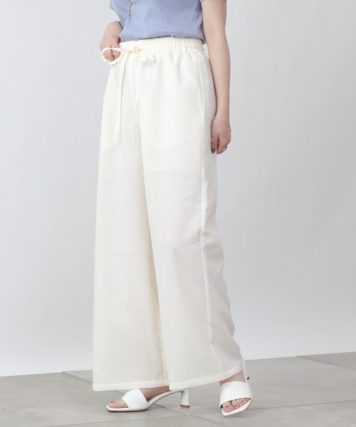 COLONY 2139（コロニートゥーワンスリーナイン）の「エステルスラブワイドイージーパンツ（その他パンツ・レディース・アイボリー/モカ/グレイッシュベージュ・FREE）」の8枚目の写真