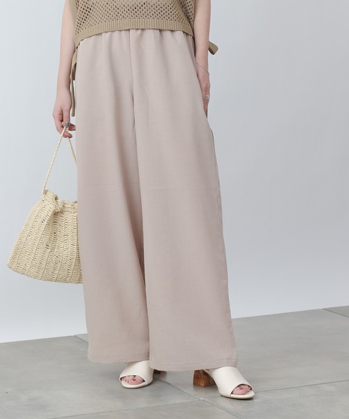 COLONY 2139（コロニートゥーワンスリーナイン）の「エステルスラブワイドイージーパンツ（その他パンツ・レディース・アイボリー/モカ/グレイッシュベージュ・FREE）」の9枚目の写真