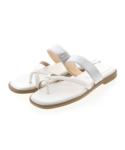 JELLY BEANS（ジェリービーンズ）の「クロストングフラットサンダル(204-32668)JELLY BEANS(ジェリービーンズ)（サンダル・レディース・ホワイト/ブラック/ベージュ・LL/S/M/L）」の8枚目の写真