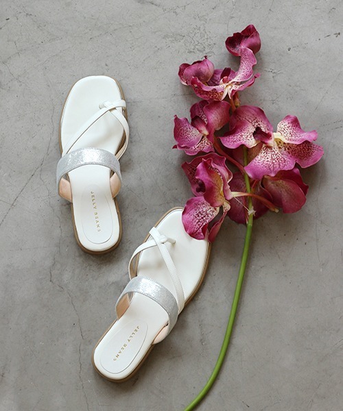 JELLY BEANS（ジェリービーンズ）の「クロストングフラットサンダル(204-32668)JELLY BEANS(ジェリービーンズ)（サンダル・レディース・ホワイト/ブラック/ベージュ・LL/S/M/L）」の17枚目の写真