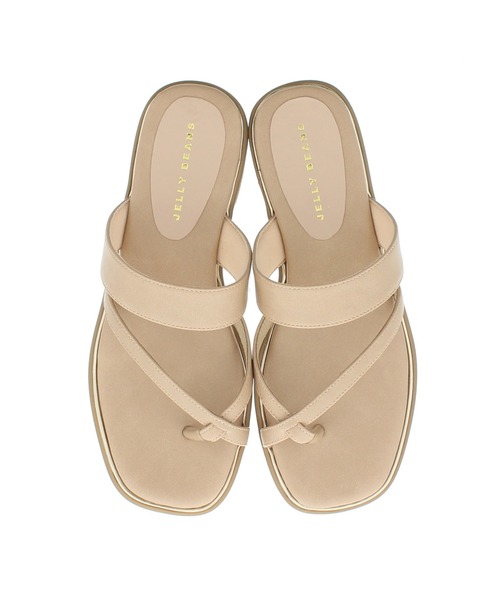 JELLY BEANS（ジェリービーンズ）の「クロストングフラットサンダル(204-32668)JELLY BEANS(ジェリービーンズ)（サンダル・レディース・ホワイト/ブラック/ベージュ・LL/S/M/L）」の16枚目の写真