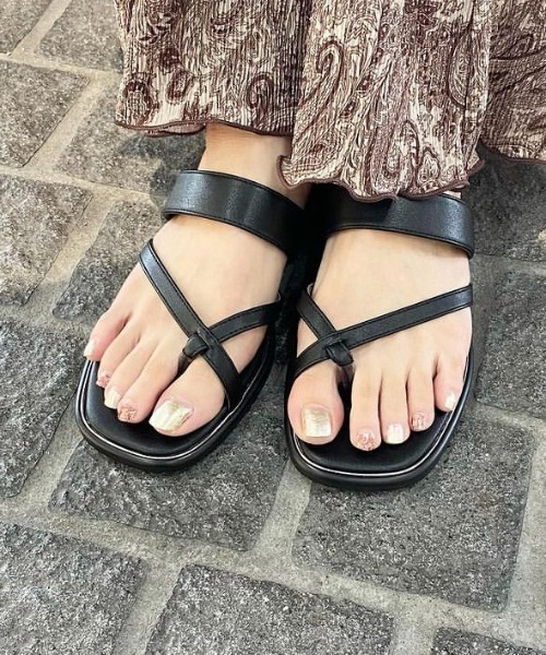 JELLY BEANS（ジェリービーンズ）の「クロストングフラットサンダル(204-32668)JELLY BEANS(ジェリービーンズ)（サンダル・レディース・ホワイト/ブラック/ベージュ・LL/S/M/L）」の22枚目の写真