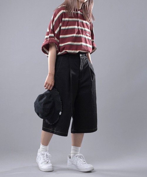 Perushu(ペルーシュ)の「カラーステッチワークハーフパンツ(その他パンツ・レディース・ブラック/ライトグリーン・SMALL/MEDIUM/LARGE)」の5枚目の写真