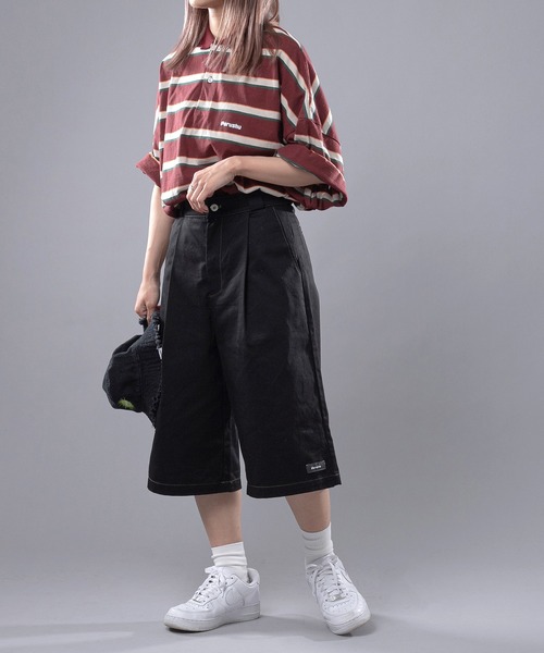 Perushu(ペルーシュ)の「カラーステッチワークハーフパンツ(その他パンツ・レディース・ブラック/ライトグリーン・SMALL/MEDIUM/LARGE)」の4枚目の写真