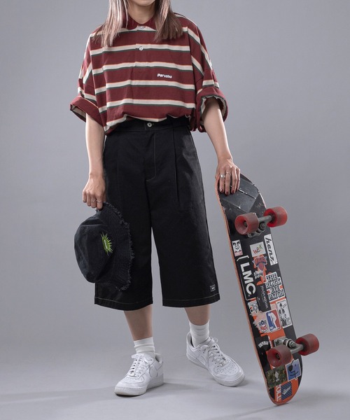 Perushu(ペルーシュ)の「カラーステッチワークハーフパンツ(その他パンツ・レディース・ブラック/ライトグリーン・SMALL/MEDIUM/LARGE)」の3枚目の写真