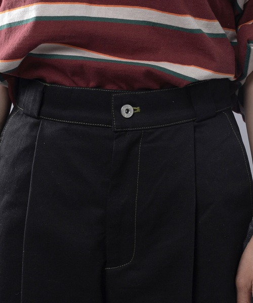 Perushu(ペルーシュ)の「カラーステッチワークハーフパンツ(その他パンツ・レディース・ブラック/ライトグリーン・SMALL/MEDIUM/LARGE)」の10枚目の写真
