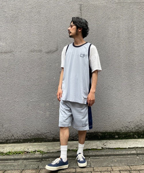 CIAOPANIC（チャオパニック）の「■BASKET BALL SHIRTS/メッシュバスケットボールゲームシャツ（タンクトップ・メンズ・ホワイト/ネイビー/グレー・MEDIUM/LARGE）」の6枚目の写真