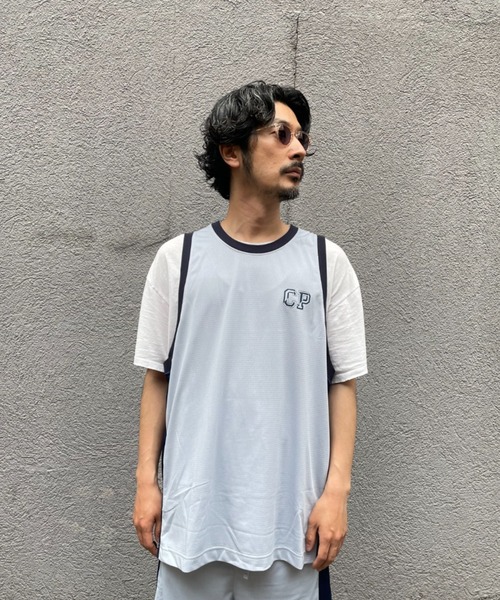 CIAOPANIC（チャオパニック）の「■BASKET BALL SHIRTS/メッシュバスケットボールゲームシャツ（タンクトップ・メンズ・ホワイト/ネイビー/グレー・MEDIUM/LARGE）」の7枚目の写真