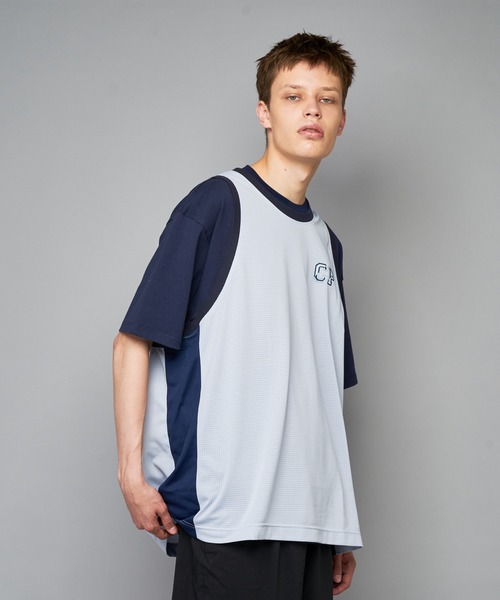 CIAOPANIC（チャオパニック）の「■BASKET BALL SHIRTS/メッシュバスケットボールゲームシャツ（タンクトップ・メンズ・ホワイト/ネイビー/グレー・MEDIUM/LARGE）」の14枚目の写真