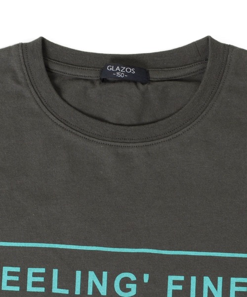 GLAZOS(グラソス)の「天竺・ドロップショルダーネオンカラーロゴ半袖Tシャツ(Tシャツ/カットソー・キッズ・ブルー/チャコールグレー/ベージュ・140cm/170cm/150cm/160cm/130cm)」の13枚目の写真