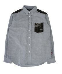 DOUBLE STEAL | パーツ迷彩ボタンダウンシャツ(シャツ/ブラウス)