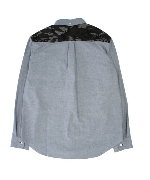 DOUBLE STEAL（ダブルスティール）の「パーツ迷彩ボタンダウンシャツ（シャツ/ブラウス・メンズ・グレー/ブルー/ネイビー・X-LARGE/MEDIUM/LARGE）」の12枚目の写真