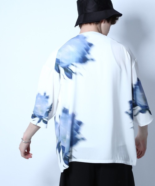 HARE(ハレ)の「ボカシハナガラプルオーバー(HARE)(Tシャツ/カットソー・メンズ・ブラック/オフホワイト・MEDIUM/SMALL)」の16枚目の写真