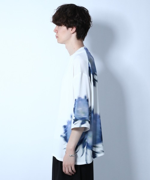 HARE(ハレ)の「ボカシハナガラプルオーバー(HARE)(Tシャツ/カットソー・メンズ・ブラック/オフホワイト・MEDIUM/SMALL)」の3枚目の写真