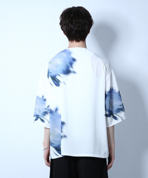 HARE(ハレ)の「ボカシハナガラプルオーバー(HARE)(Tシャツ/カットソー・メンズ・ブラック/オフホワイト・MEDIUM/SMALL)」の4枚目の写真