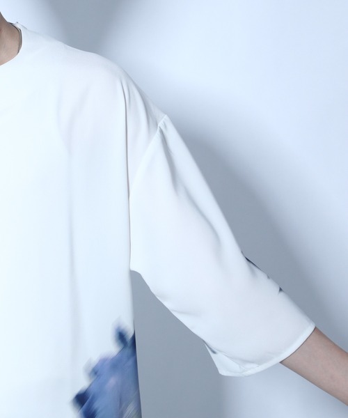 HARE(ハレ)の「ボカシハナガラプルオーバー(HARE)(Tシャツ/カットソー・メンズ・ブラック/オフホワイト・MEDIUM/SMALL)」の7枚目の写真