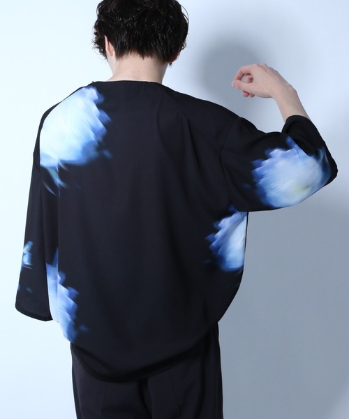 HARE(ハレ)の「ボカシハナガラプルオーバー(HARE)(Tシャツ/カットソー・メンズ・ブラック/オフホワイト・MEDIUM/SMALL)」の14枚目の写真