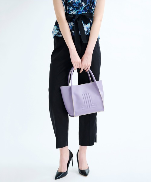 LANVIN en Bleu（ランバンオンブルー）の「ミニポーチ付きトートＢＡＧ（ハンドバッグ・レディース・ブラック/ベージュ/ラベンダー・FREE）」の3枚目の写真
