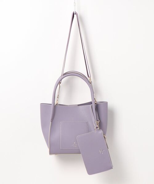 LANVIN en Bleu（ランバンオンブルー）の「ミニポーチ付きトートＢＡＧ（ハンドバッグ・レディース・ブラック/ベージュ/ラベンダー・FREE）」の15枚目の写真