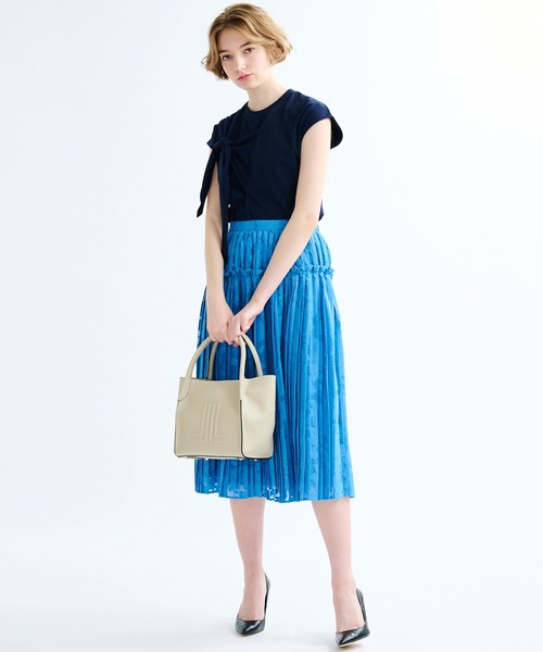 LANVIN en Bleu（ランバンオンブルー）の「ミニポーチ付きトートＢＡＧ（ハンドバッグ・レディース・ブラック/ベージュ/ラベンダー・FREE）」の12枚目の写真