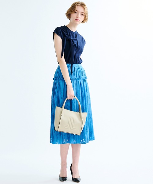 LANVIN en Bleu（ランバンオンブルー）の「ミニポーチ付きトートＢＡＧ（ハンドバッグ・レディース・ブラック/ベージュ/ラベンダー・FREE）」の13枚目の写真