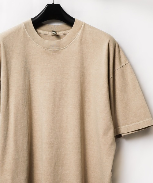 LOS ANGELES APPAREL（ロサンゼルスアパレル）の「《LOS ANGELES APPAREL》6.5oz Garment Dye CrewNeck T-SHIRT（Tシャツ/カットソー・メンズ・グリーン/クリアブルー/クリーム/スミクロ/ベージュ/パープル/ブラック/ホワイト/ライトグレー/ピンク系その他/ライトピンク/レッド系その他2/ネイビー/レッド系その他/コーラルピンク/オレンジ/アーミー/パープル系・X-LARGE/XX-LARGE/LARGE/MEDIUM/XXX-LARGE/SMALL）」の5枚目の写真