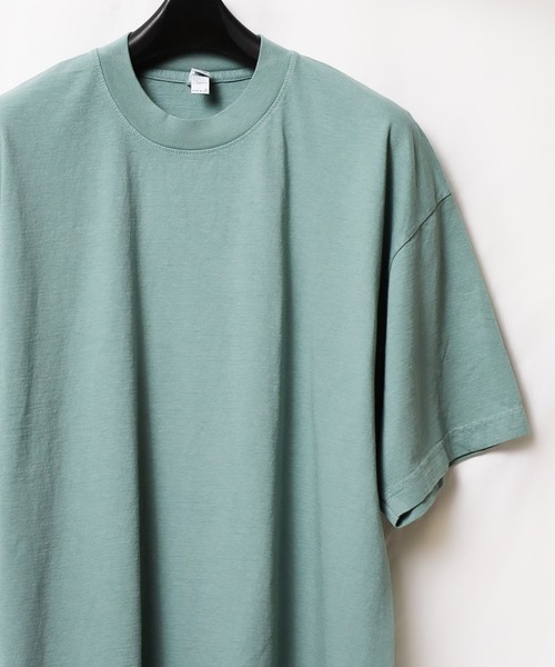 LOS ANGELES APPAREL（ロサンゼルスアパレル）の「《LOS ANGELES APPAREL》6.5oz Garment Dye CrewNeck T-SHIRT（Tシャツ/カットソー・メンズ・グリーン/クリアブルー/クリーム/スミクロ/ベージュ/パープル/ブラック/ホワイト/ライトグレー/ピンク系その他/ライトピンク/レッド系その他2/ネイビー/レッド系その他/コーラルピンク/オレンジ/アーミー/パープル系・X-LARGE/XX-LARGE/LARGE/MEDIUM/XXX-LARGE/SMALL）」の7枚目の写真