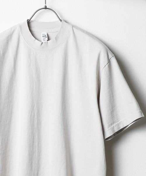 LOS ANGELES APPAREL（ロサンゼルスアパレル）の「《LOS ANGELES APPAREL》6.5oz Garment Dye CrewNeck T-SHIRT（Tシャツ/カットソー・メンズ・グリーン/クリアブルー/クリーム/スミクロ/ベージュ/パープル/ブラック/ホワイト/ライトグレー/ピンク系その他/ライトピンク/レッド系その他2/ネイビー/レッド系その他/コーラルピンク/オレンジ/アーミー/パープル系・X-LARGE/XX-LARGE/LARGE/MEDIUM/XXX-LARGE/SMALL）」の4枚目の写真
