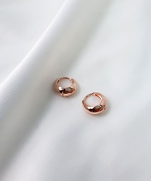 【金属アレルギー対応】 ぷっくり フープピアス M / silver925