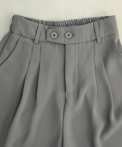 ANDJ(アンドジェイ)の「【ANDJ MADE】PEツイルダブルタックハーフパンツ(その他パンツ・レディース・ブラック/グレー・M/L)」の22枚目の写真