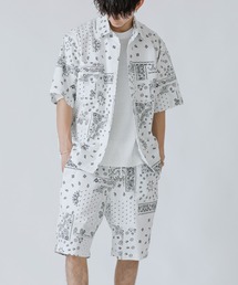 ADMIX/ATELIER SAB MEN | プリント柄 CPOシャツ ハーフパンツ セットアップ（上下セット）(セットアップ)