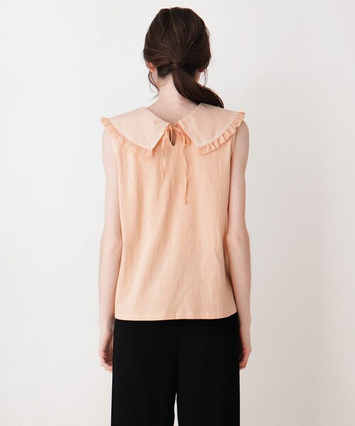 Cutie Blonde（キューティーブロンド）の「◆【S-L】襟付きタンクトップ（Tシャツ/カットソー・レディース・オフホワイト/ベージュ/ブラック・03/02/01）」の6枚目の写真