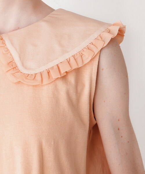 Cutie Blonde（キューティーブロンド）の「◆【S-L】襟付きタンクトップ（Tシャツ/カットソー・レディース・オフホワイト/ベージュ/ブラック・03/02/01）」の8枚目の写真