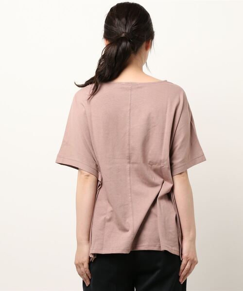 Samansa Mos2 blue（サマンサモスモスブルー）の「ポンチョTee（Tシャツ/カットソー・レディース・ピンク/オフホワイト/サックスブルー/カーキ/ブラック・ﾌﾘ-）」の7枚目の写真