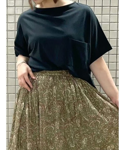 Samansa Mos2 blue（サマンサモスモスブルー）の「ポンチョTee（Tシャツ/カットソー・レディース・ピンク/オフホワイト/サックスブルー/カーキ/ブラック・ﾌﾘ-）」の3枚目の写真