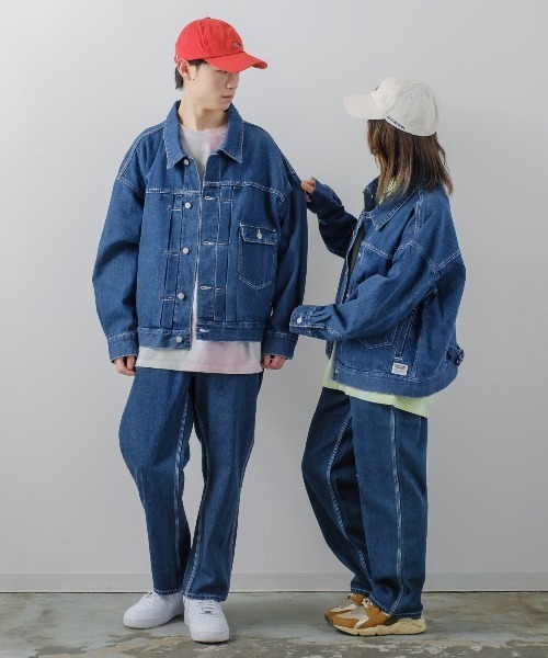 SIDEWAY STANCE（サイドウェイスタンス）の「【SIDEWAY STANCE】ワイド テーパード デニムパンツ（デニムパンツ・メンズ・ブルー・MEDIUM/LARGE）」の21枚目の写真