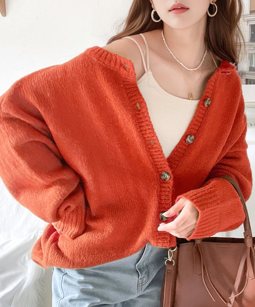 classicalelf(クラシカルエルフ)の「もちもち癒され。前後2wayゆったりニット オーバーサイズ カーディガン(カーディガン/ボレロ・レディース・ライトグレー/ブラック/アイボリー/グレイッシュベージュ/グリーン/ライトグリーン/オレンジ・MEDIUM/LARGE/X-LARGE/SMALL)」の20枚目の写真