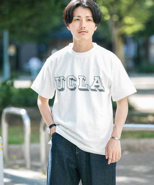 UCLA（ユーシーエルエー）の「UCLA ロゴプリントTシャツ（Tシャツ/カットソー・メンズ・ホワイト/ブラック/パープル・LARGE/MEDIUM）」の2枚目の写真