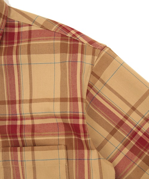 UNION STATION（ユニオンステーション）の「綾ネルチェックシャツ（シャツ/ブラウス・メンズ・ベージュ・S/M/L）」の10枚目の写真